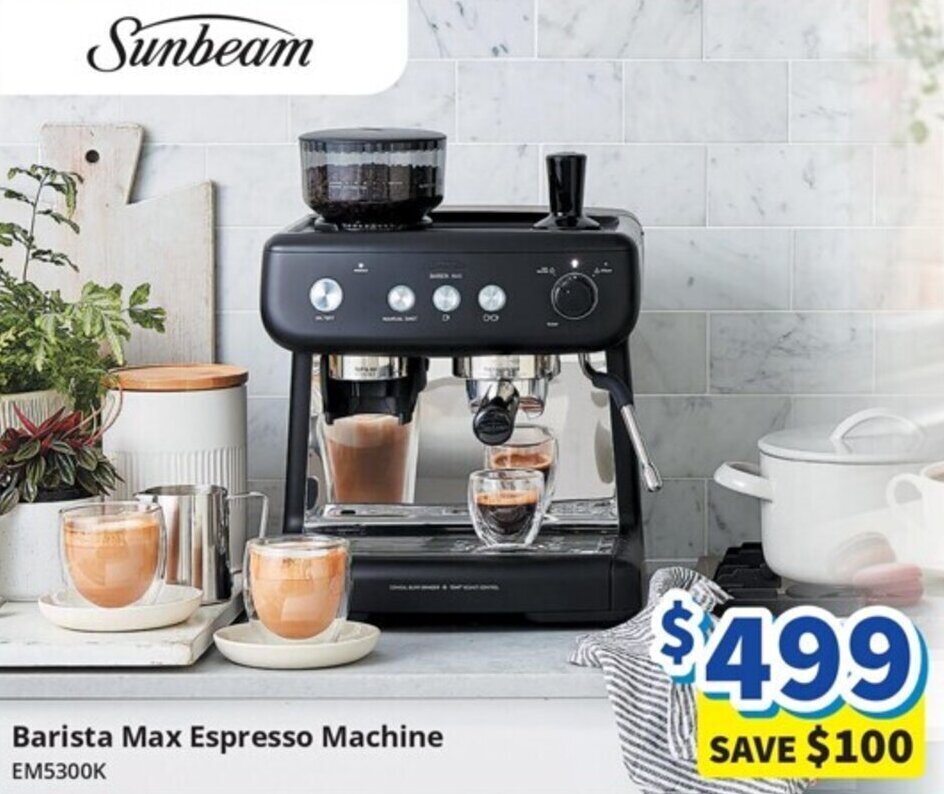 Sunbeam Barista Max Espresso Machine EM5300K offer at BiRite