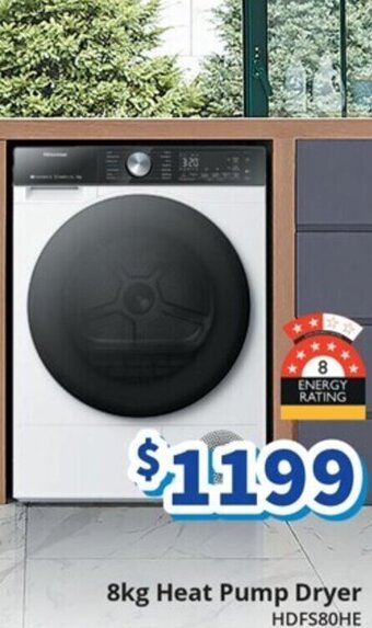 Bi-Rite Hisense 8kg Heat Pump Dryer offer