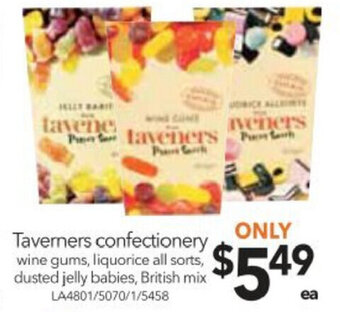 Cheap as Chips Taverners Confectionery offer