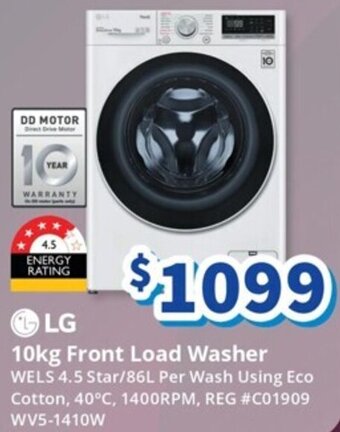Bi-Rite LG 10kg Front Load Washer offer