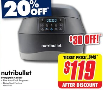 The Good Guys nutribullet Everygrain Cooker offer