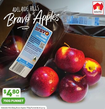 Foodland Adelaide Hills Baby Bravo Apples 750g Punnet offer