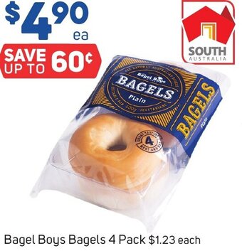 Foodland Bagel Boys Bagels 4 Pack offer