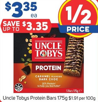 Foodland Uncle Tobys Protein Bars 175g offer