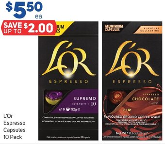 Foodland L'Or Espresso Capsules 10 Pack offer