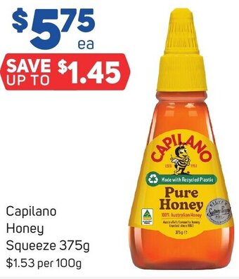 Foodland Capilano Honey Squeeze 375g offer