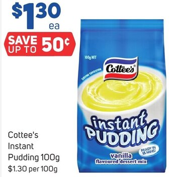 Foodland Cottee's Instant Pudding 100g offer