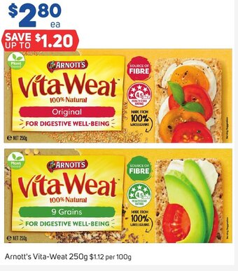 Foodland Arnott's Vita-Weat 250g offer