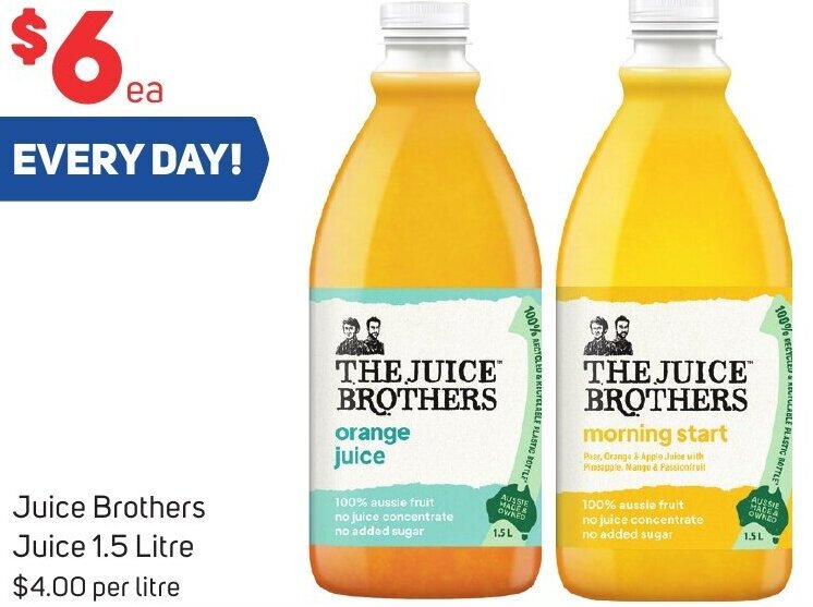 Juice Brothers Juice 1.5 Litre offer at Foodland