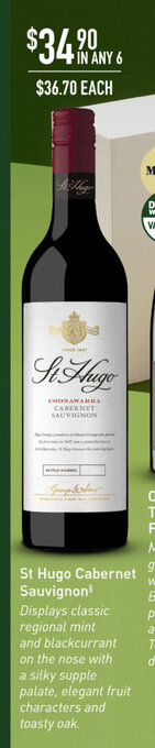 Dan Murphy's St Hugo Cabernet Sauvignon offer
