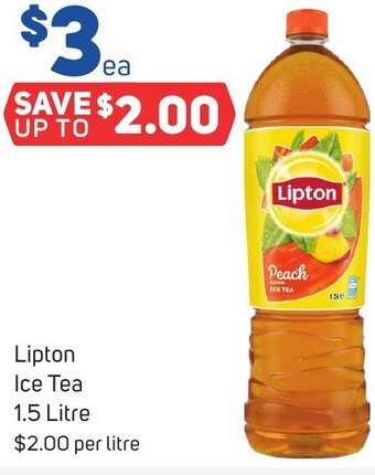 Foodland Lipton Ice Tea 1.5 Litre offer