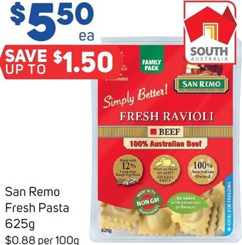 Foodland San Remo Fresh Pasta 625g offer