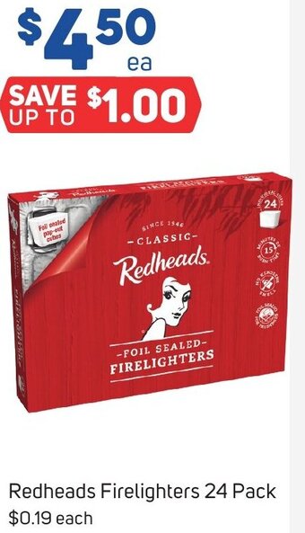 Foodland Redheads Firelighters 24 Pack offer