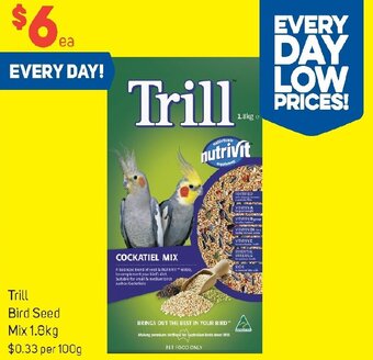 Foodland Trill Bird Seed Mix 1.8kg offer