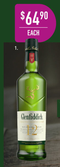 Glenfiddich 12 Year Old Single Malt Scotch Whisky 700ml