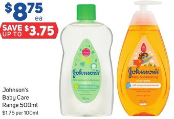 Foodland Johnson's Baby Care Range 500ml offer