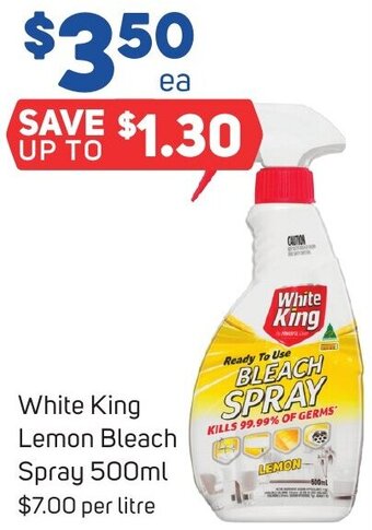 Foodland White King Lemon Bleach Spray 500ml offer