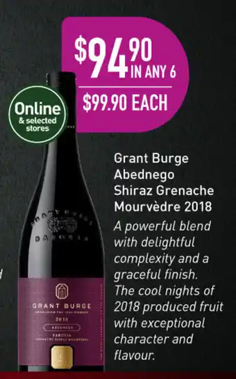 Grant Burge Abednego Shiraz Grenache Mourvedre 2018