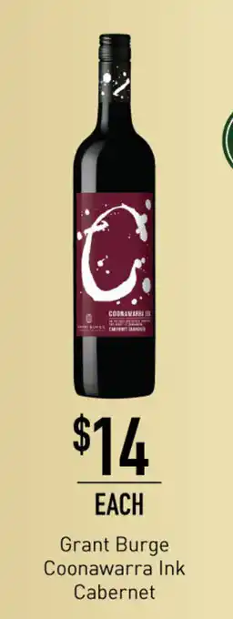 Dan Murphy's Grant Burge Coonawarra Ink Cabernet offer