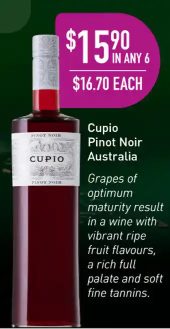 Dan Murphy's Cupio Pinot Noir Australia offer