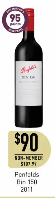 Dan Murphy's Penfolds Bin 150 2011 offer