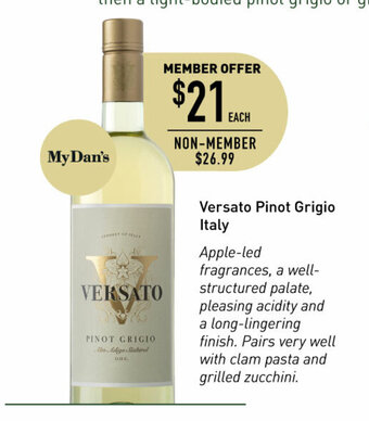 Versato Pinot Grigio Italy
