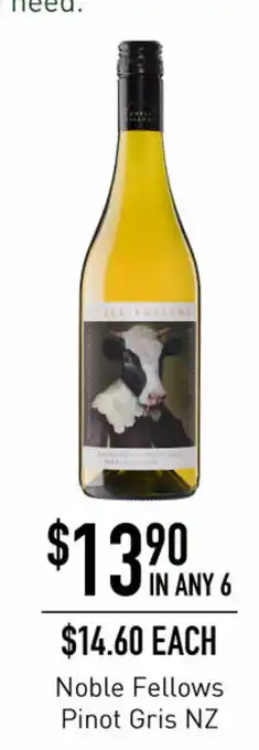Dan Murphy's Noble Fellows Pinot Gris NZ offer