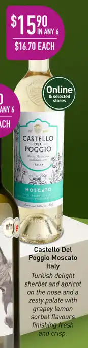 Dan Murphy's Castello Del Poggio Moscato Italy offer