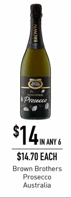 Dan Murphy's Brown Brothers Prosecco Australia offer