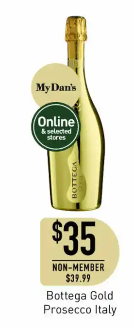 Dan Murphy's Bottega Gold Prosecco Italy offer
