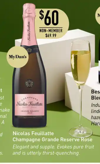 Dan Murphy's Nicolas Feuillate Champagne Grande Reserve Rose offer