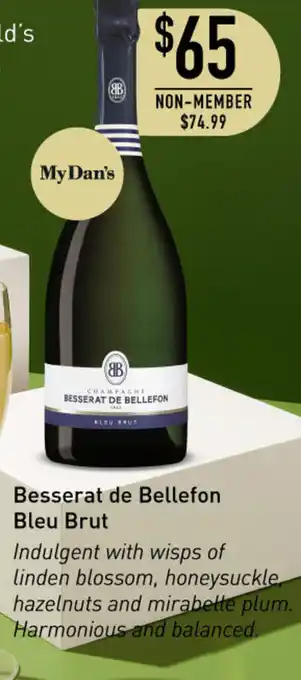 Dan Murphy's Besserat De Bellafon Bleu Brut offer