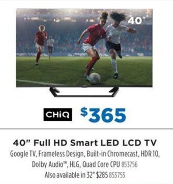 Betta 40" Full HD Smart LED LCD TV offer
