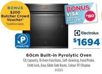 Betta 60cm Built-in Pyrolytic Oven offer