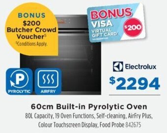 Betta 60cm Built-in Pyrolytic Oven offer
