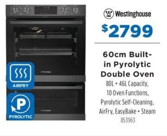 Betta 60cm Built-in Pyrolytic Double Oven offer