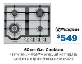 Betta 60cm Gas Cooktop offer