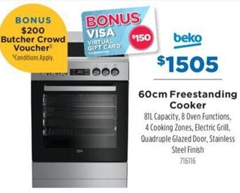 Betta 60cm Freestanding Cooker offer