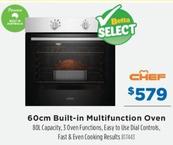 Betta 60cm Built-in Multifunction Oven offer