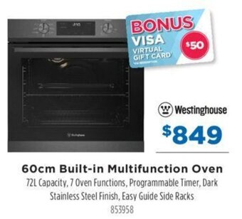Betta 60cm Built-in Multifunction Oven offer