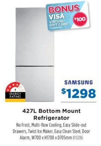 Betta 427L Bottom Mount Refrigerator offer