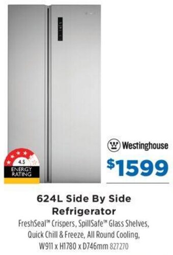 Betta 624L Side By Side Refrigerator offer