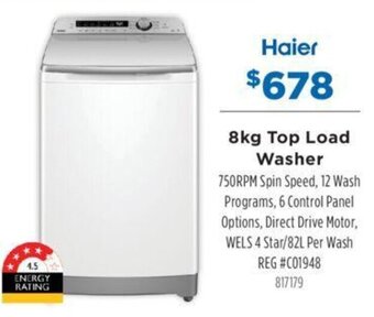 Betta 8kg Top Load Washer offer