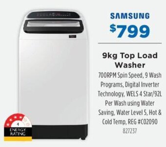 Betta 9kg Top Load Washer offer