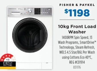 Betta 10kg Front Load Washer offer