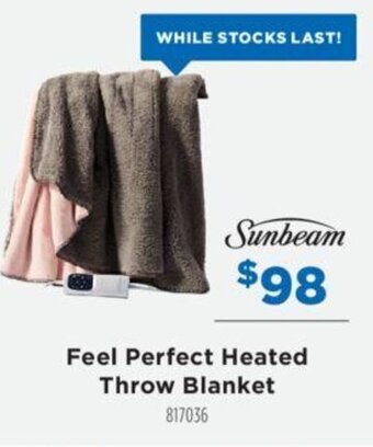 Betta Feel Perfect Heated Throw Blanket 817036 offer