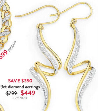 Goldmark 9ct diamond earrings offer