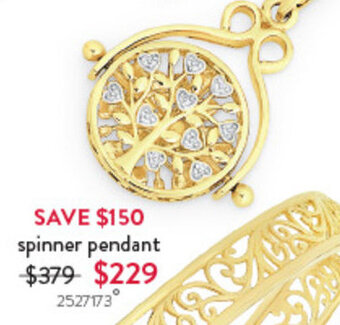 Goldmark spinner pendant offer