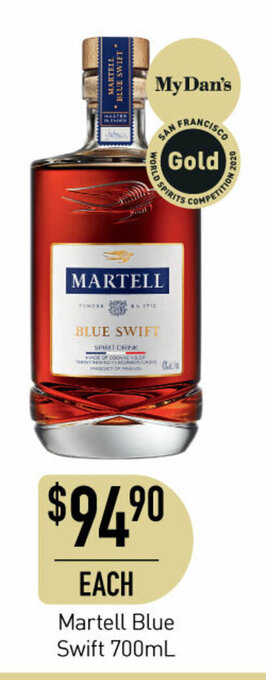Dan Murphy's Martell Blue Swift 700ML offer