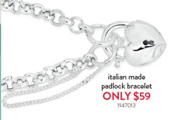 Goldmark italian made padlock bracelet offer